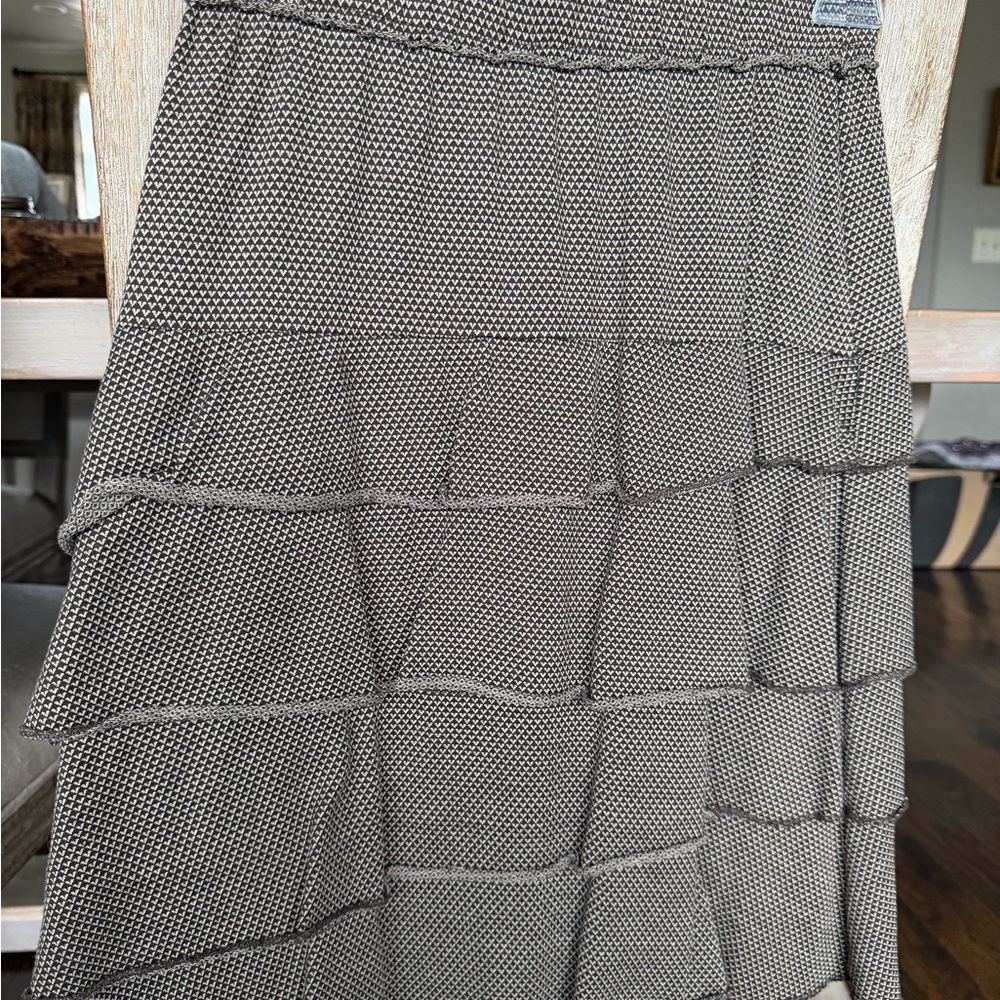 Matilda Jane Women's Tiered Knit Skirt - Brown & White